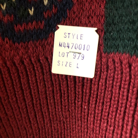 Vintage Men’s Colours By Alexander Julian Paisley Grandpa Sweater NWT Large - Picture 6 of 13